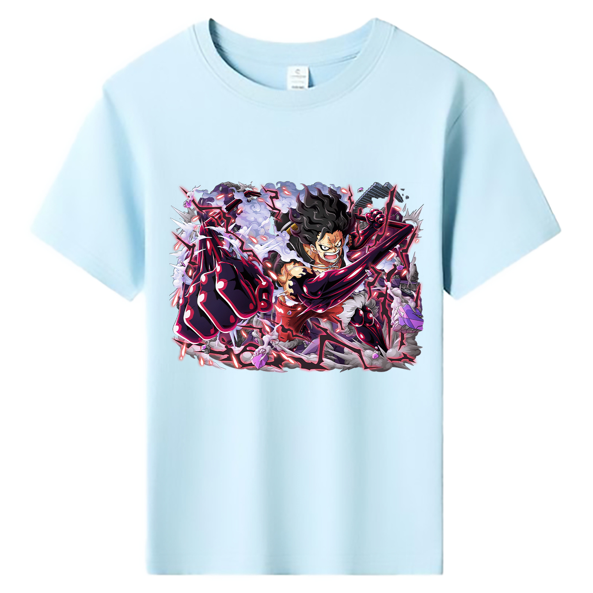 ワンピース モンキー・D・ルフィ ONE PIECE Monkey D. Luffy 綿100％キッズTシャツ（フロントプリント）
